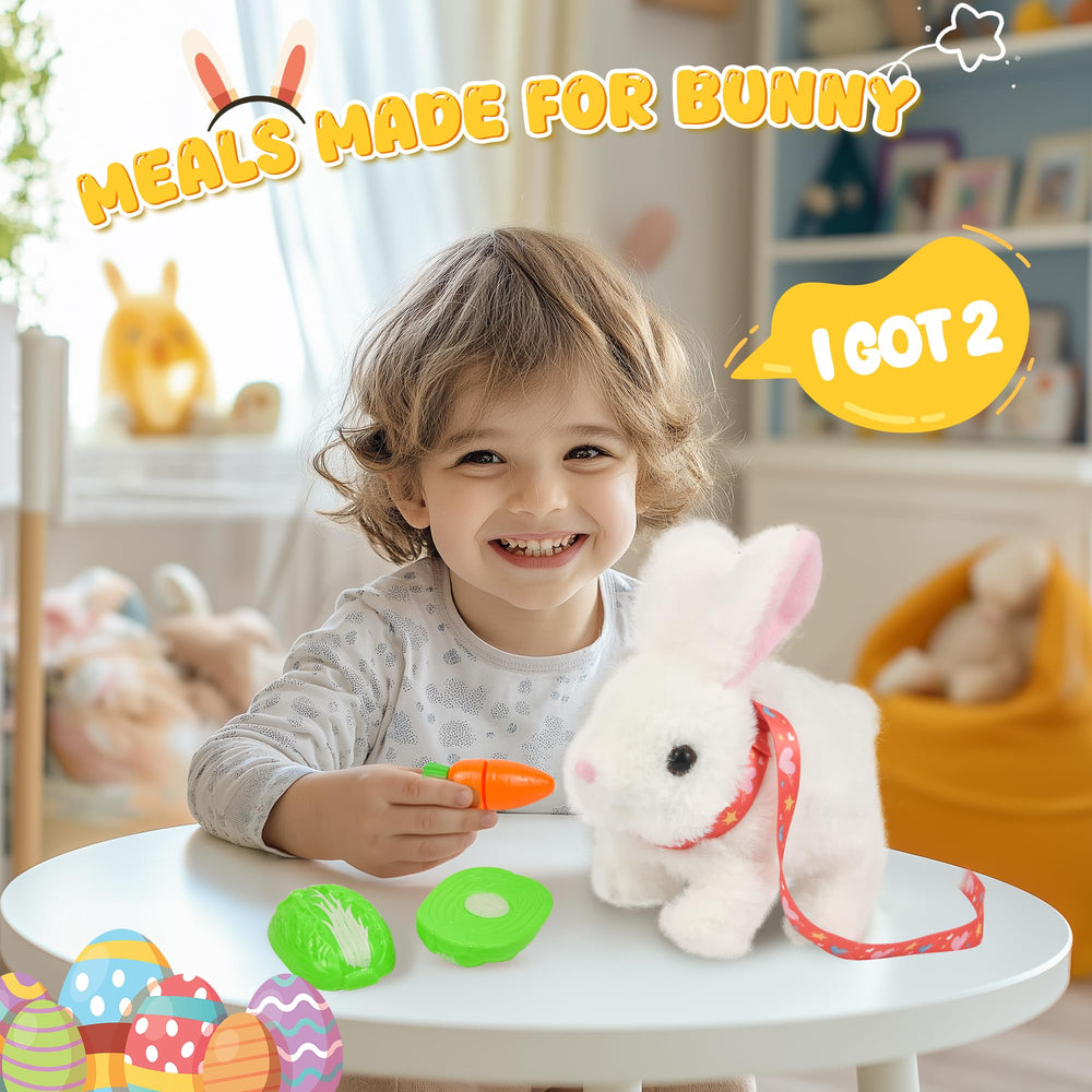 Voichic Realistic Bunny Toy battery-access makes setup quick.