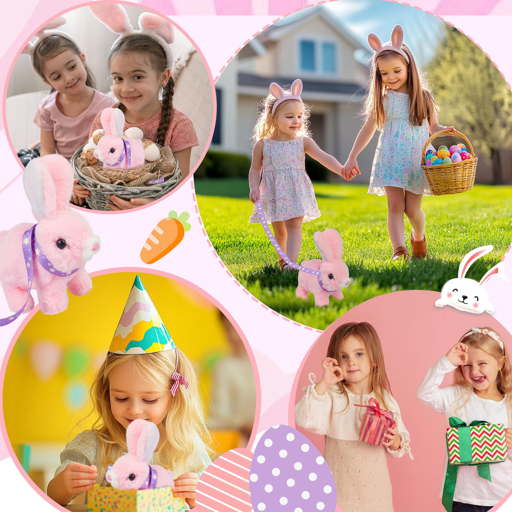 Voichic Robot Bunny leash in use for safe supervised indoor adventures