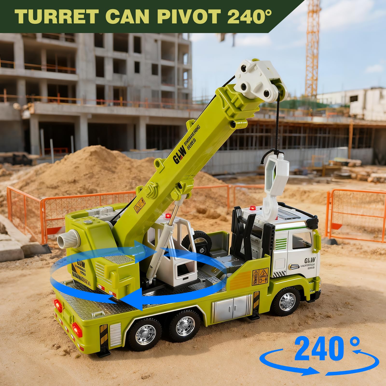 Voicinlili dump truck with lights and sounds for immersive pretend play