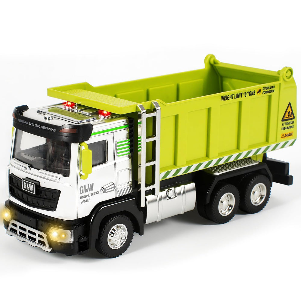 Voicinlili dump truck with open bed showing dumping action for sandbox play
