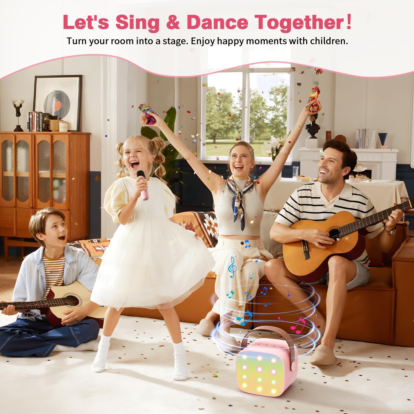 Voijump portable size makes home parties easy to move.