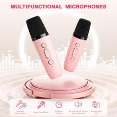Voijump wireless mics included for dynamic duo performances and kids' playdates.