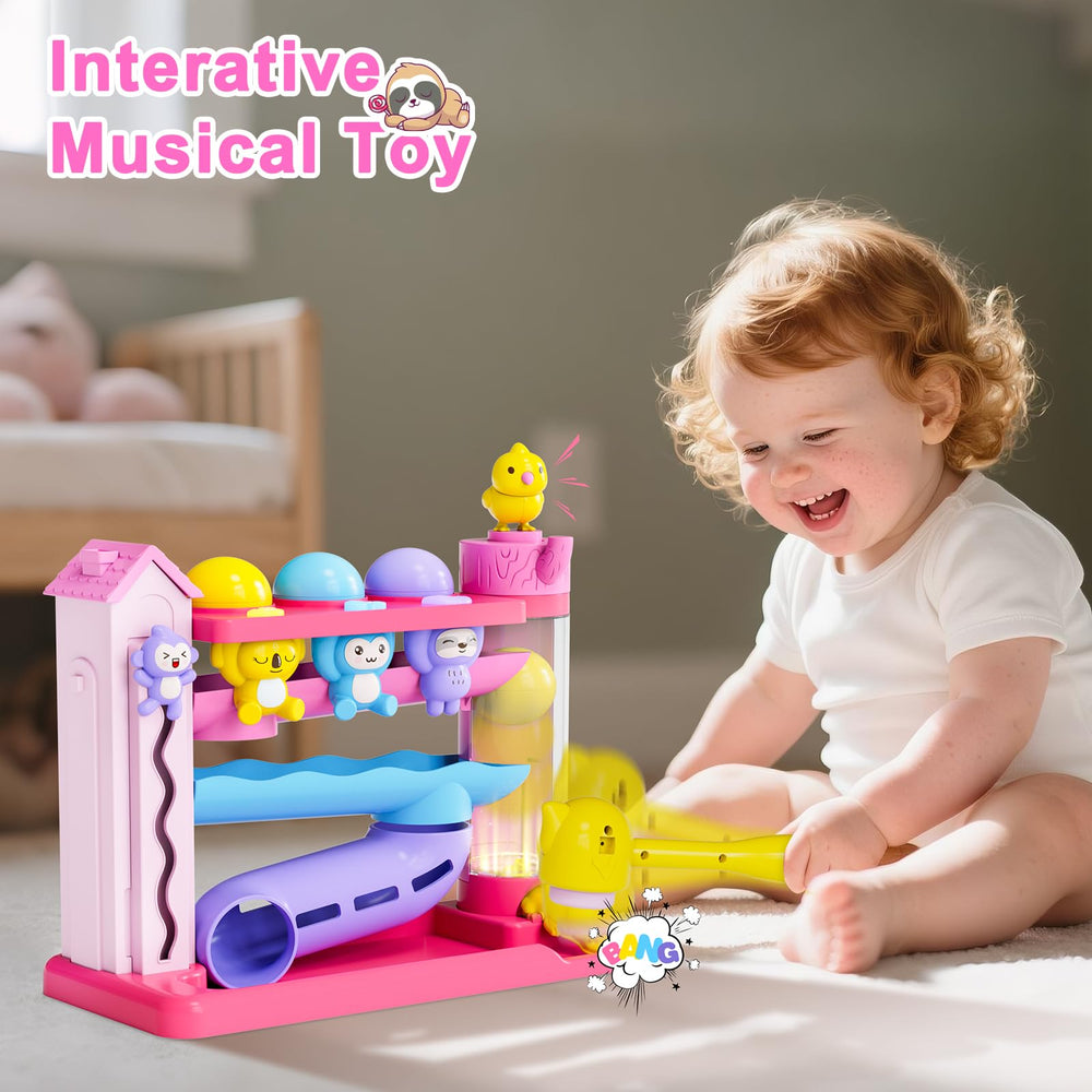 VOILBTOY 3-mode play buttons offer music, hammer, and Q&A learning.