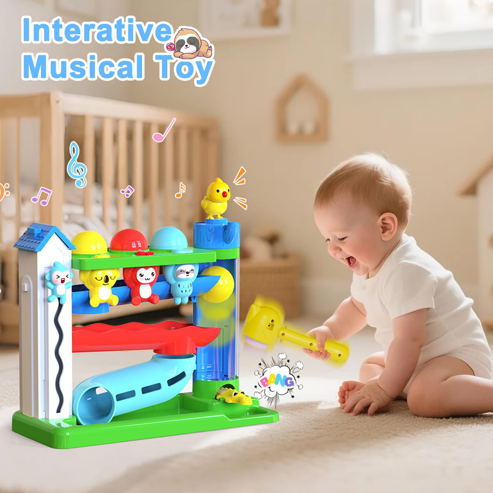 VOILBTOY ball drop toy three-modes for interactive play.
