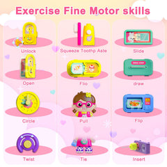 VOILBTOY Busy Board offers fine motor activities and hand-eye coordination tasks.