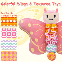 VOILBTOY butterfly tail bell adds gentle rattle for newborns.