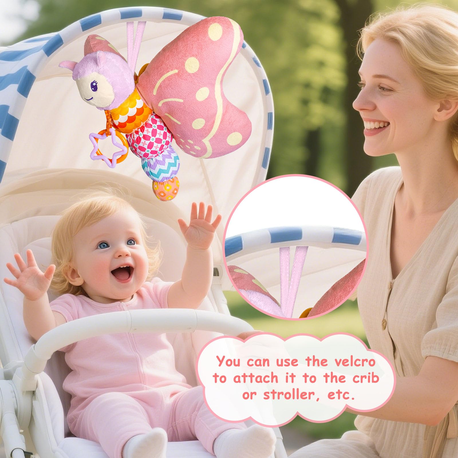 VOILBTOY butterfly soft teether suitable for soothing gums.