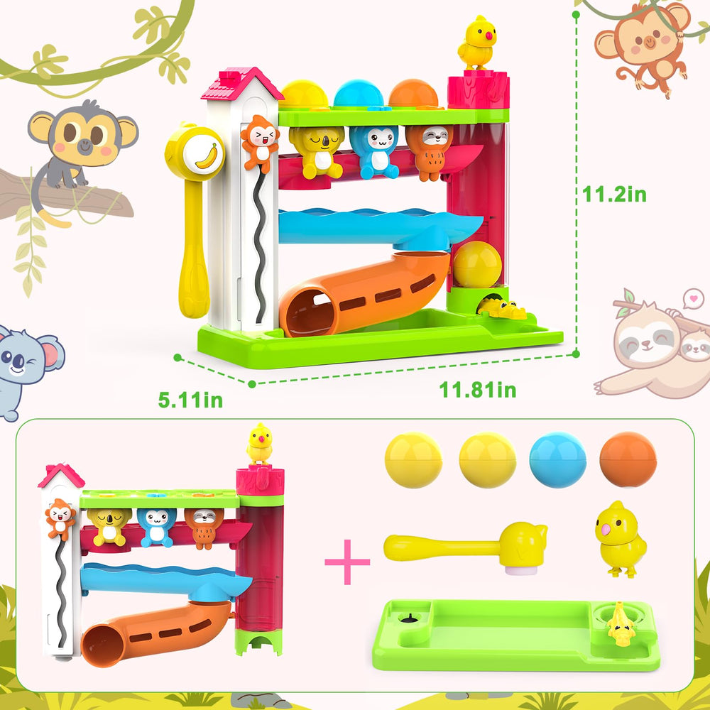 VOILBTOY LED lights and sounds enhance focus during ball drops.