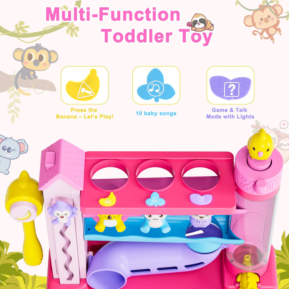 VOILBTOY sloth mode lights up and plays with gentle sounds for baby engagement.