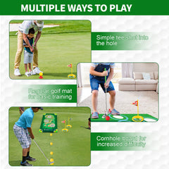 VOKOFAYE putting mat helps kids practice rhythm and accuracy indoors