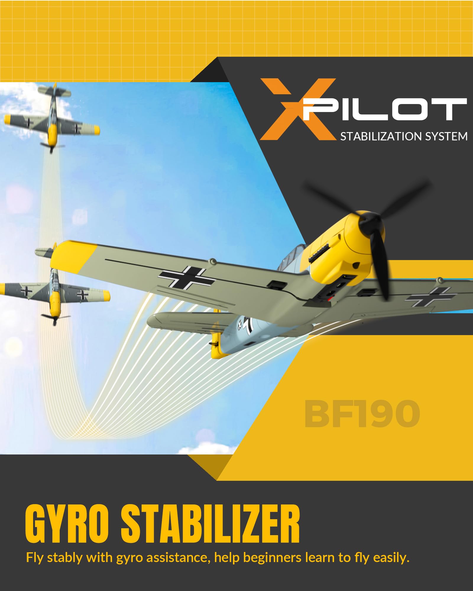 VolantexRC BF109 fighter dual-propellers demonstrate option versatility for performance.