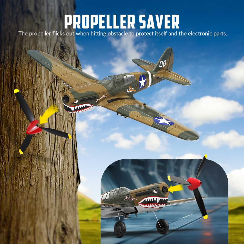 VolantexRC P40 ready-to-fly kit saves setup time.
