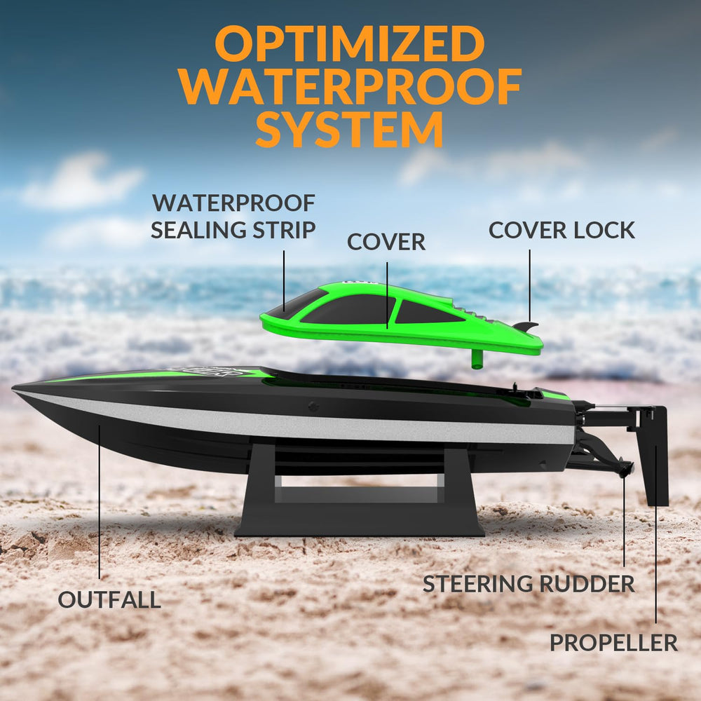 VolantexRC RC Boat includes dual batteries for extended playtime