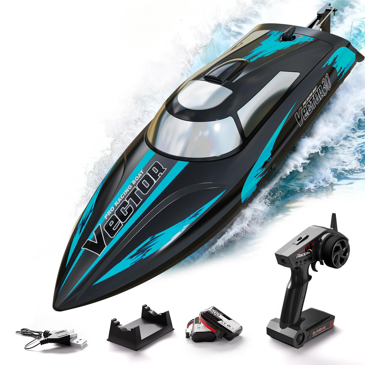 Volantexrc RC boat front view ready for pool racing.