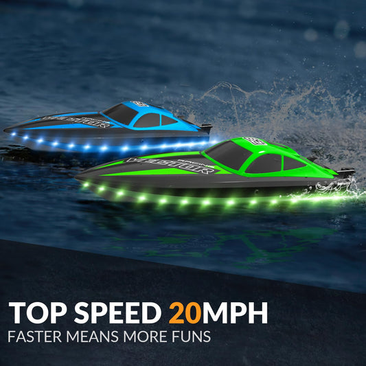 VolantexRC RC Boat with LED lights improves night visibility during play