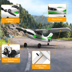 VolantexRC RC Plane Trainer 2.4GHz range supports confident outdoor flying.