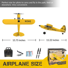 VolantexRC Sport Cub 2.4GHz link; strong anti-interference for stable flights