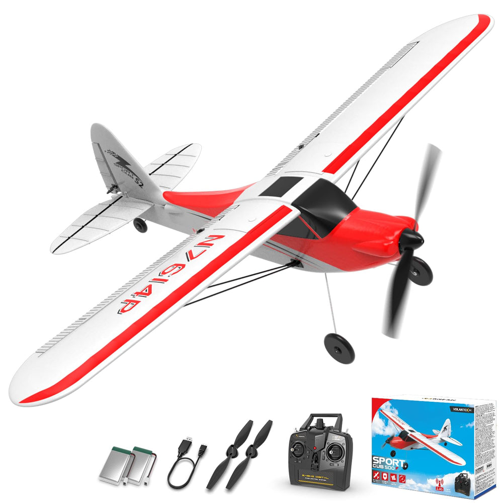 VOLANTEXRC Sport Cub RC Plane front view highlighting beginner-friendly design and stability.
