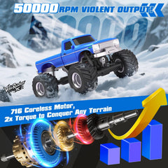 VoleRusher RC 4WD Edition off-road tire close-up emphasizes grip on varied surfaces.