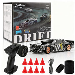 VoleRusher RC drift car front view highlights precise 2.4 GHz control for tight indoor turns.