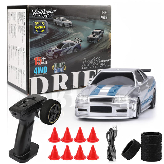 VoleRusher RC mini drift car front view for precise indoor drifting.