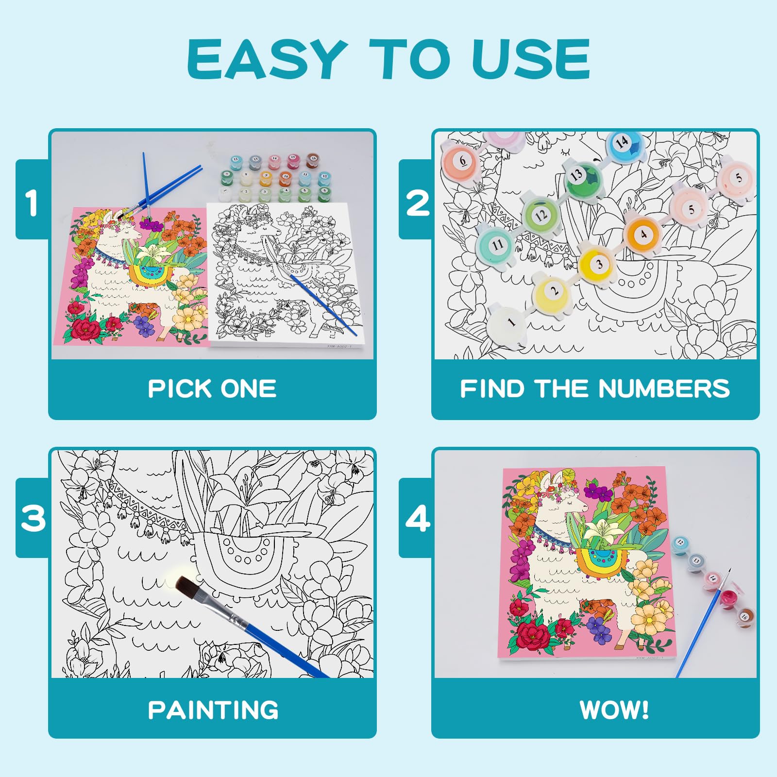 Volmop sea creatures canvas encourages imagination while practicing color blending and focus.