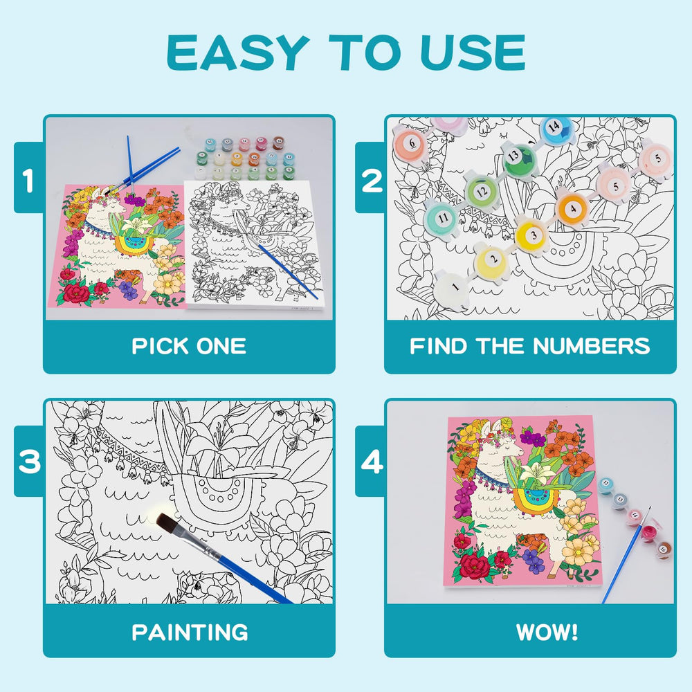 Volmop sea creatures canvas encourages imagination while practicing color blending and focus.