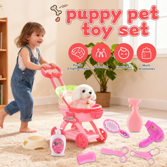 Volmop dog bowl enables pretend meals during playtime.