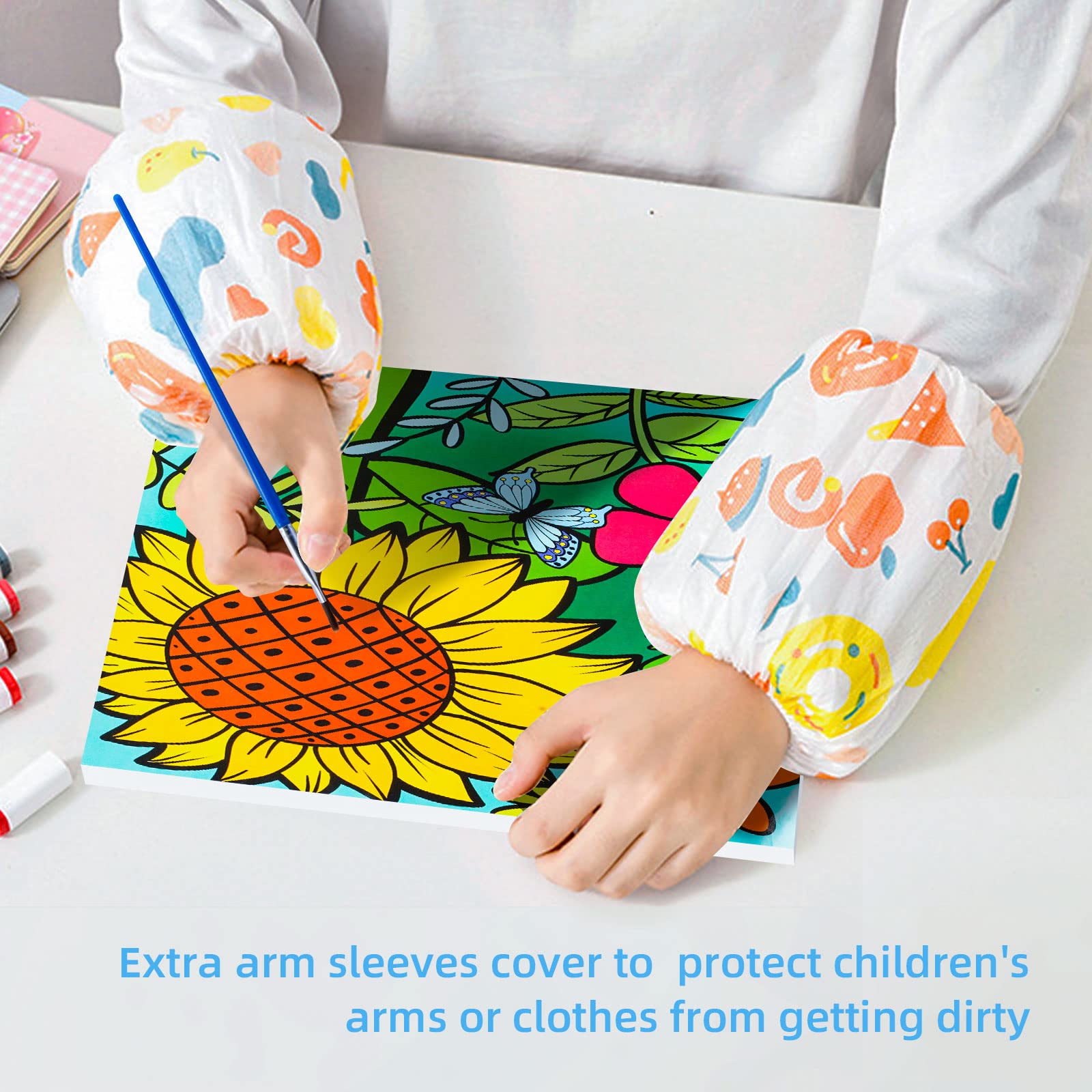 Volmop owl paint by numbers canvas supports focused guided coloring for kids