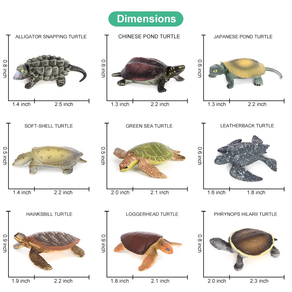 Volnau hawksbill turtle figure, lifelike detail for imaginative ocean play.