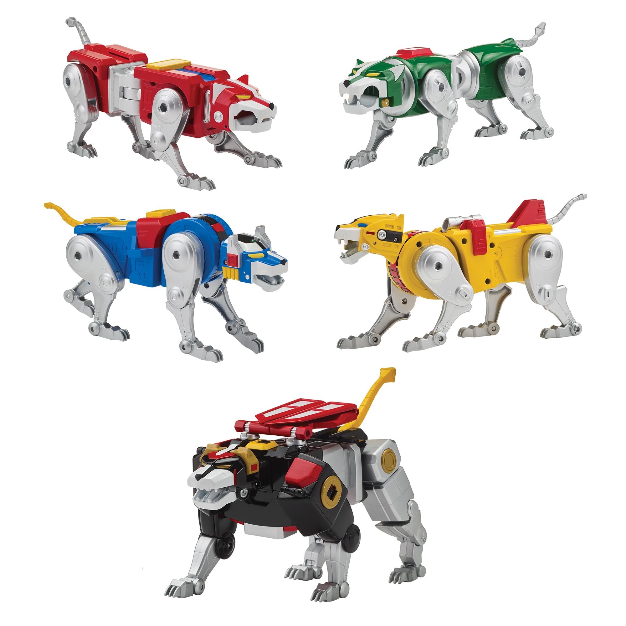 Voltron 1984 blue lion articulated for flexible transformations.