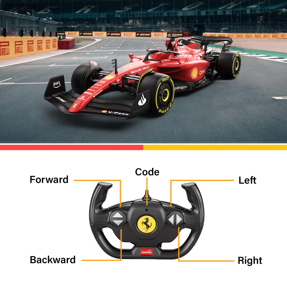 Voltz Toys Ferrari F1 75 remote control for precise steering