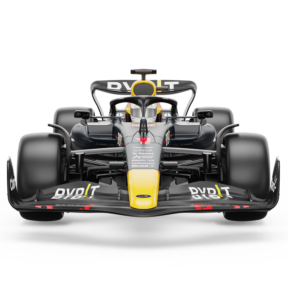 Voltz Toys F1 RB18 wheel tire detail emphasizes grip-inspired realism during use.