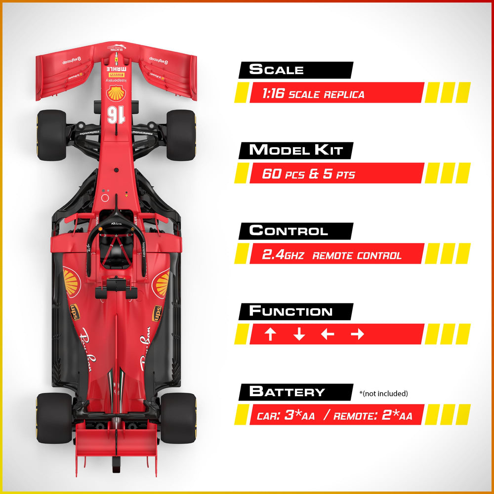 Voltz Toys Ferrari F1 SF1000 remote controller included for easy control