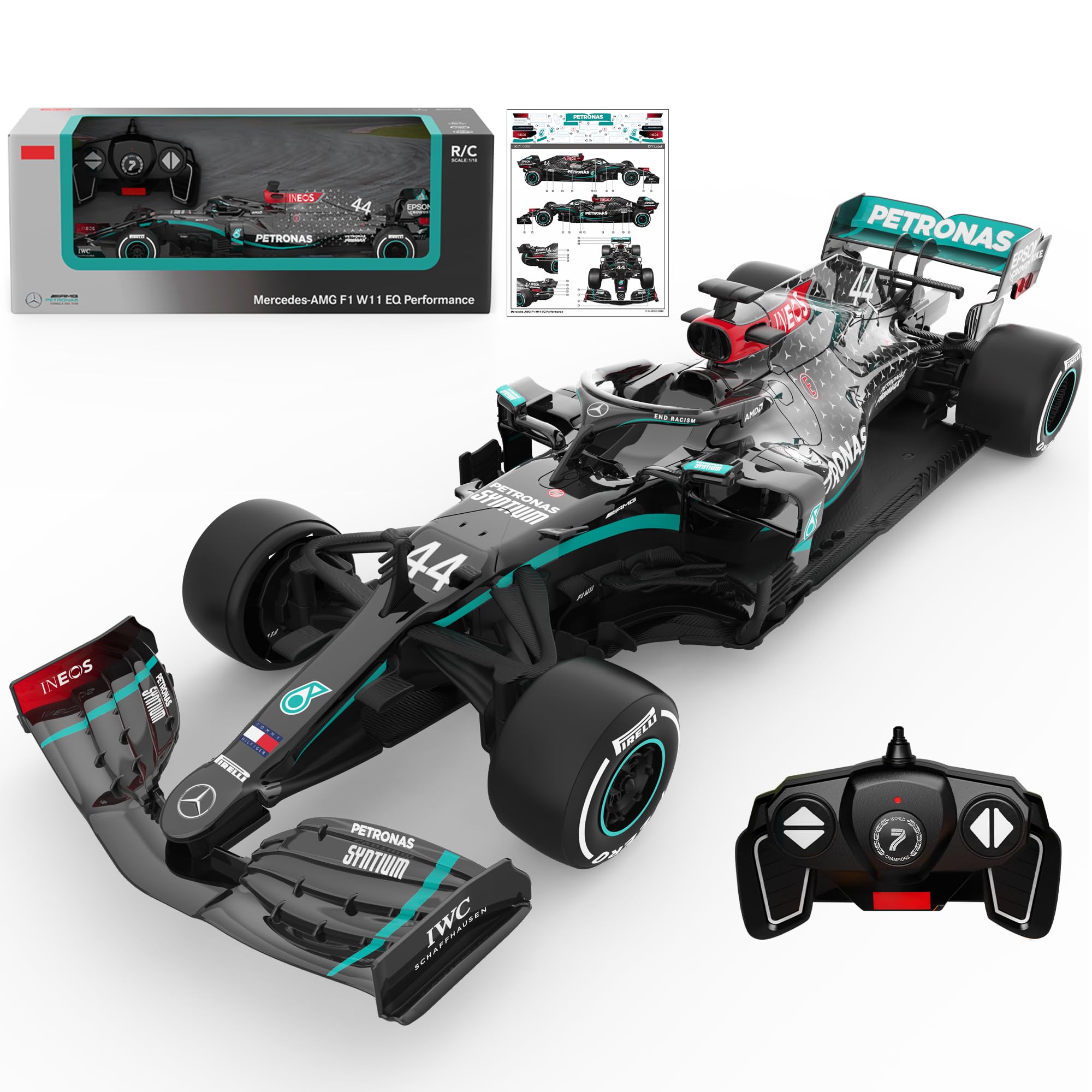 Voltz Toys Mercedes-Benz F1 W11 1:18 body detail with glossy finish for display and play