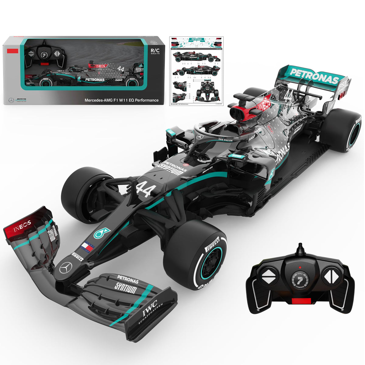 Voltz Toys Mercedes-Benz F1 W11 1:18 body detail with glossy finish for display and play