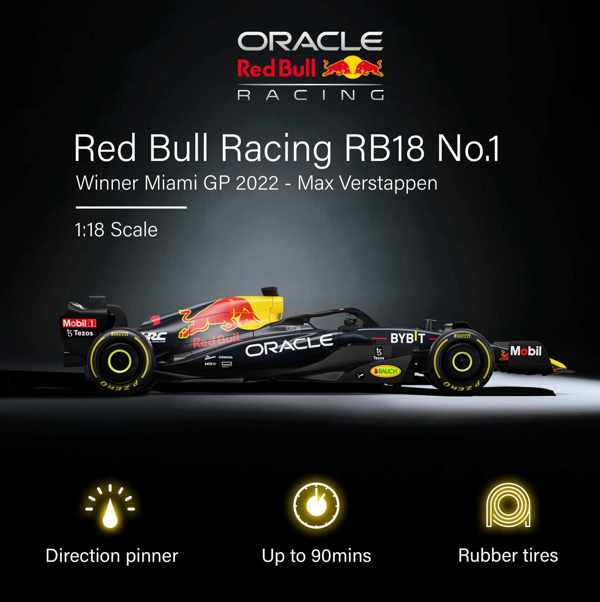 Voltz Toys Red Bull RB18 RC car rear view showing sleek design