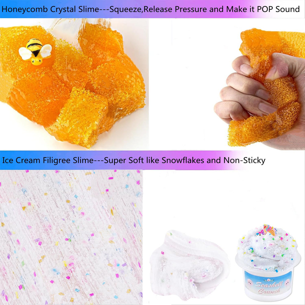 Vomkela brushed slime with dual colors invites creative mixing and sensory fun
