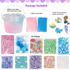 Vomkela Mermaid Slime Kit 12 filling packs for endless mix-and-match play.