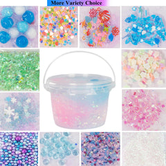 Vomkela Mermaid Slime Kit peachy cloud slime with crystal fillings for sensory variety.