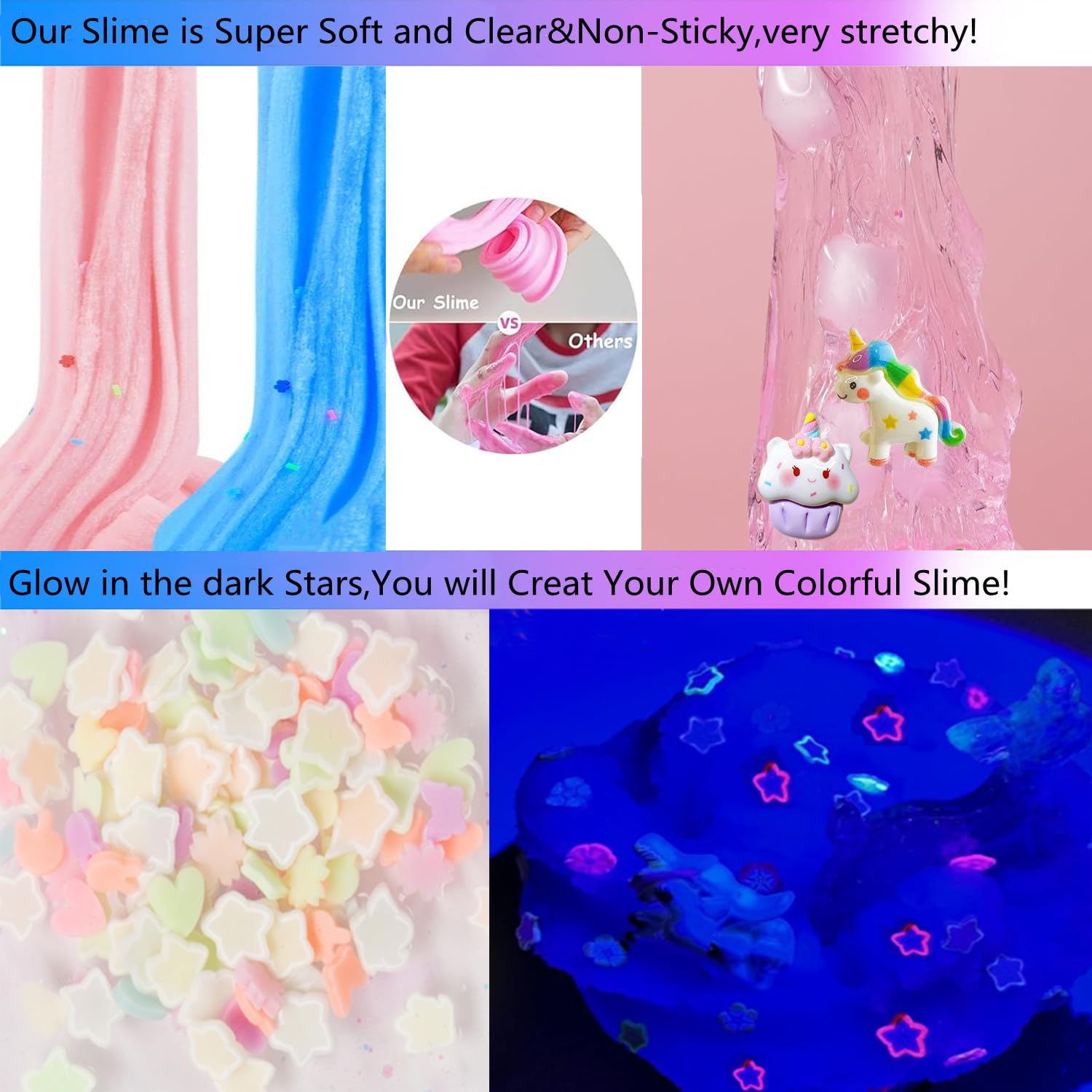 Vomkela Mermaid Slime Kit pink slime in dreamy basket for tactile fun.