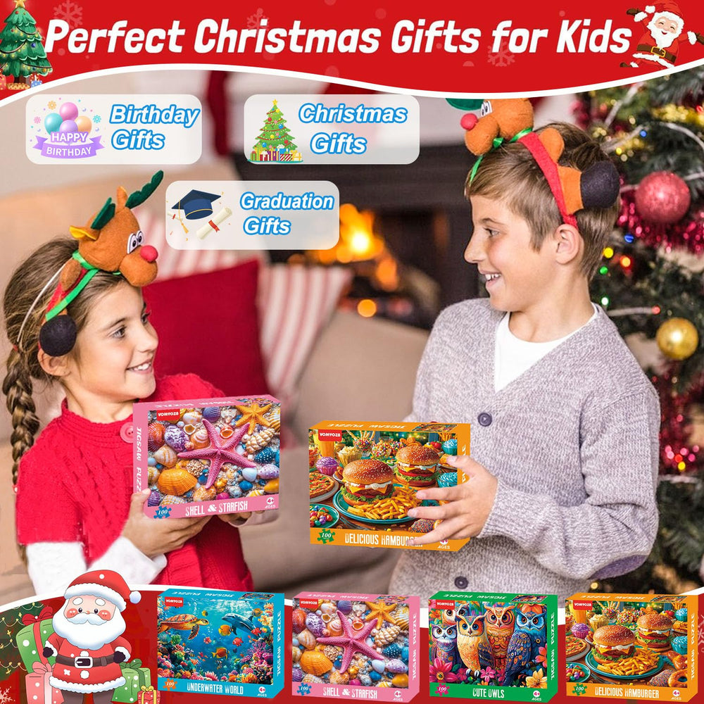 VOMYOZB Family puzzle night promotes screen-free, shared fun.