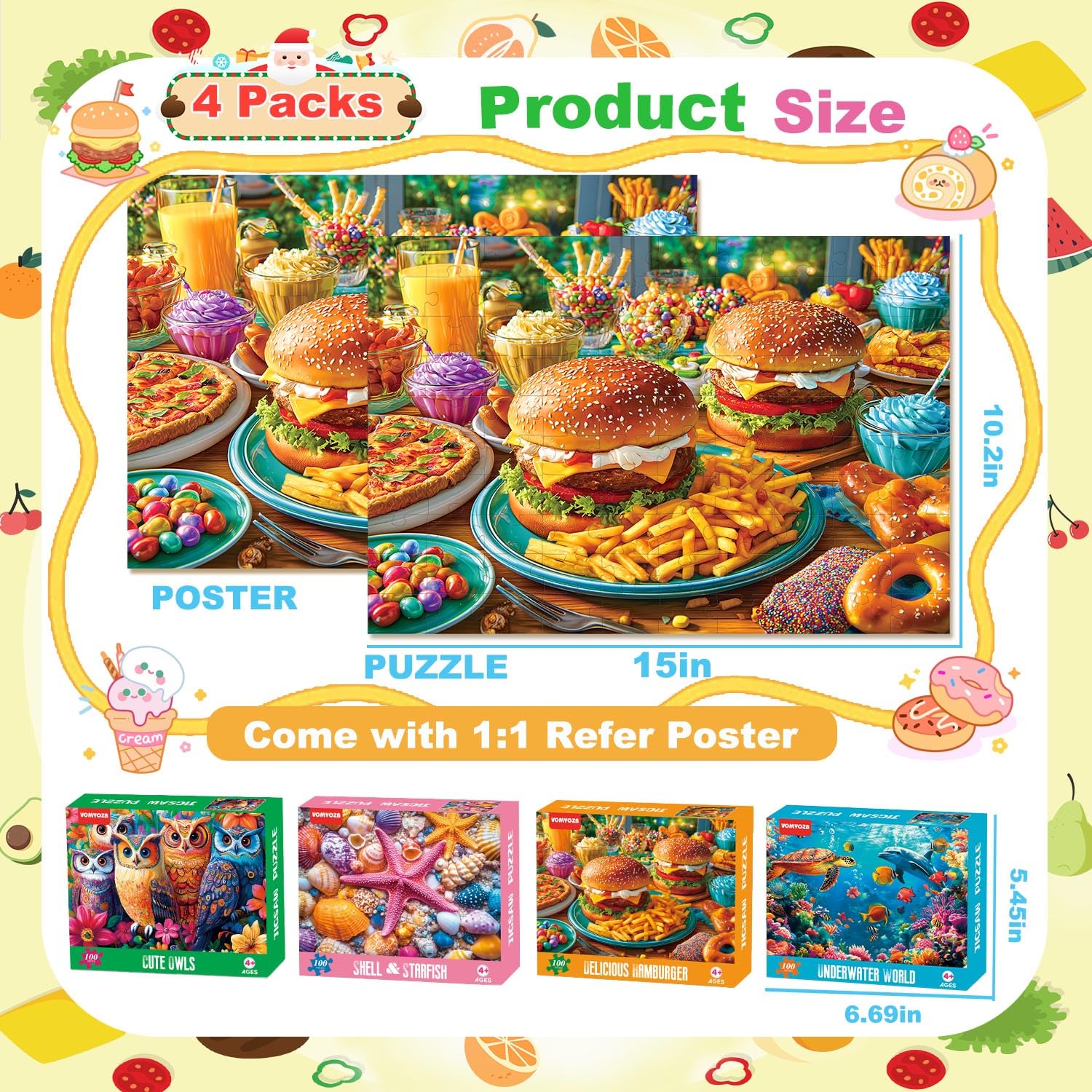 VOMYOZB Starfish 100-piece puzzle with ocean imagery for sequencing.