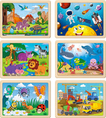 VOMYOZB wooden dinosaur puzzle supports problem-solving exploration
