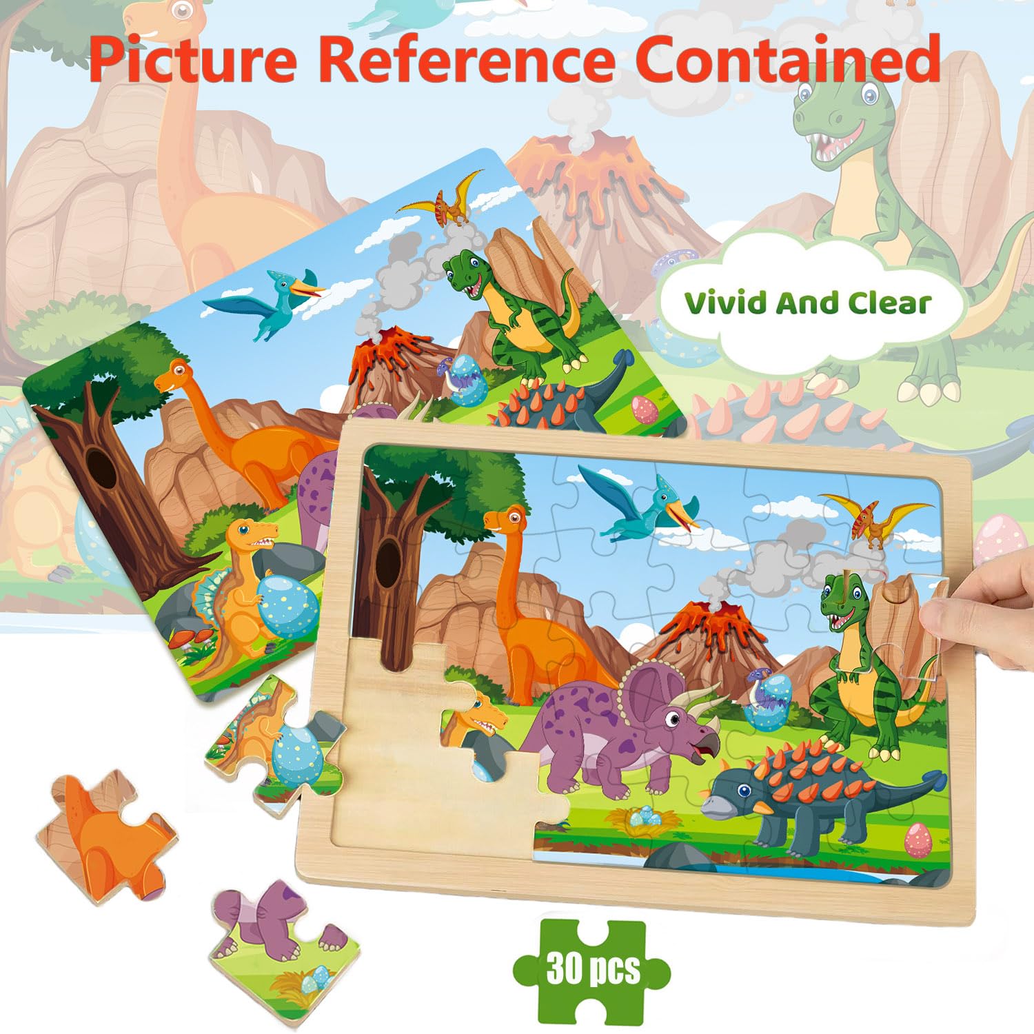 VOMYOZB wooden insect puzzle develops fine motor skills in colorful play