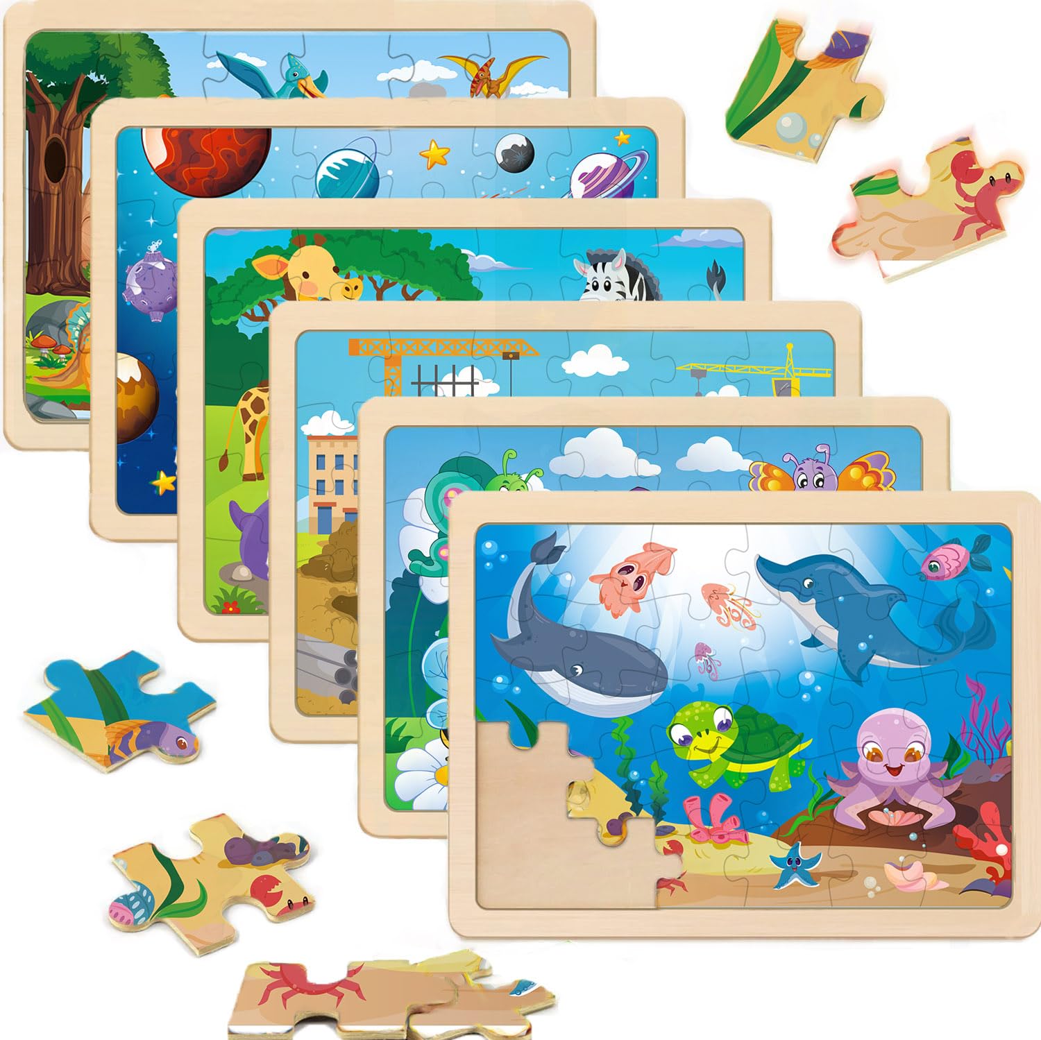VOMYOZB wooden undersea puzzle promotes spatial reasoning during play