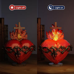 VONADO Jesus Heart box and bricks neatly arranged for gifting and display.