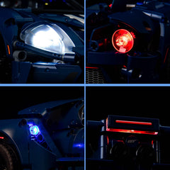 Installed VONADO LED kit enhances Ford GT 42154 details on display.