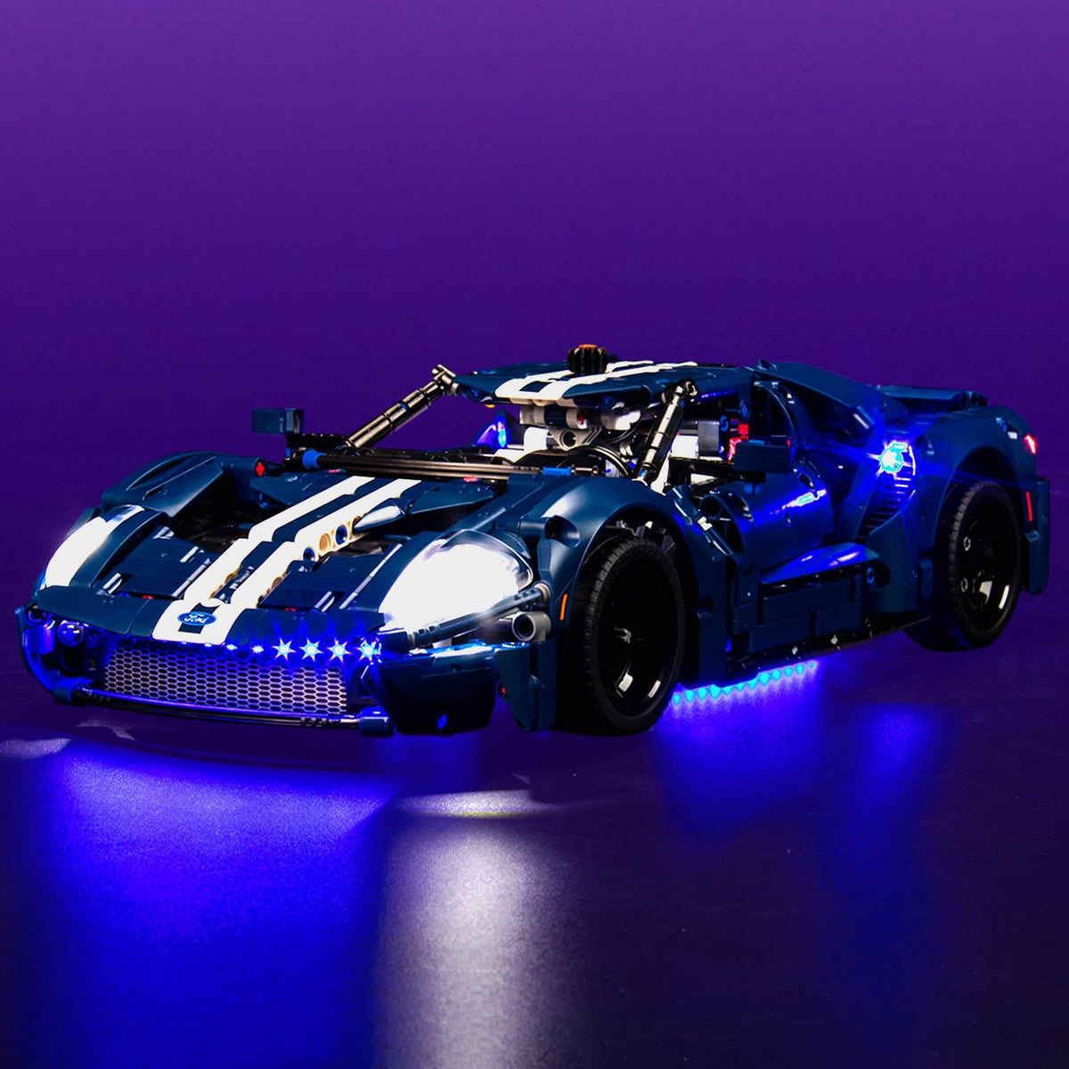 VONADO LED light kit for Ford GT 42154 — kit contents ready for setup.
