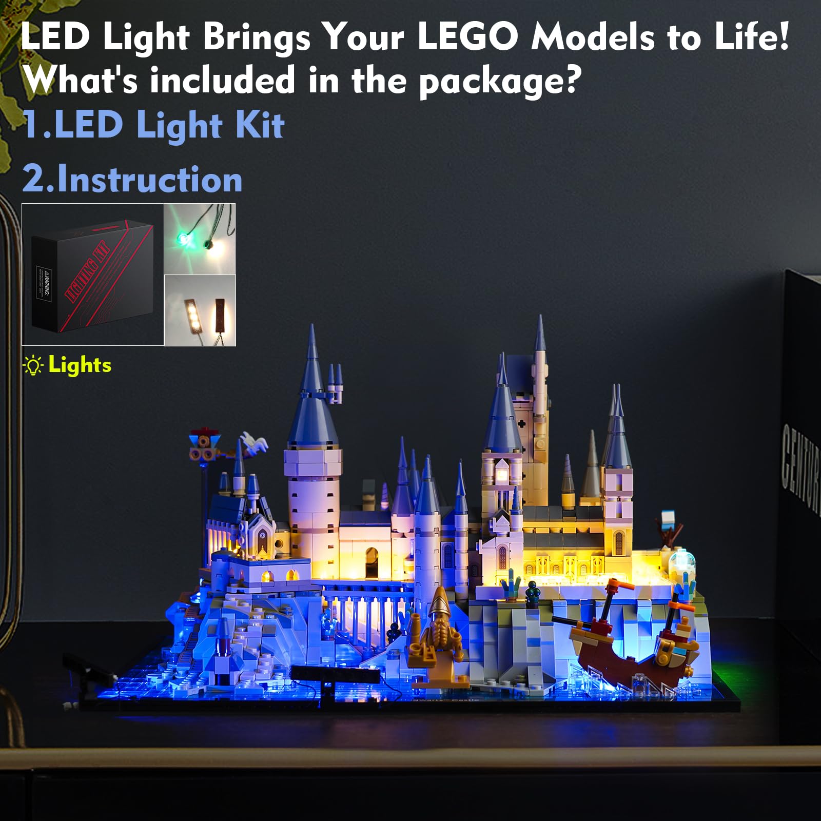 VONADO LED lights create dynamic night-time effects for dramatic displays